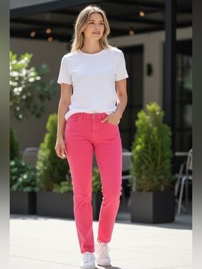 ESCADA CORAL STRAIGHT DENIM JEANS SZ 40 / 10